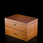 Wooden Double-Layer Watch Storage Box With Lock Jewelry Collection Display Box, Specification: 20 Epitope