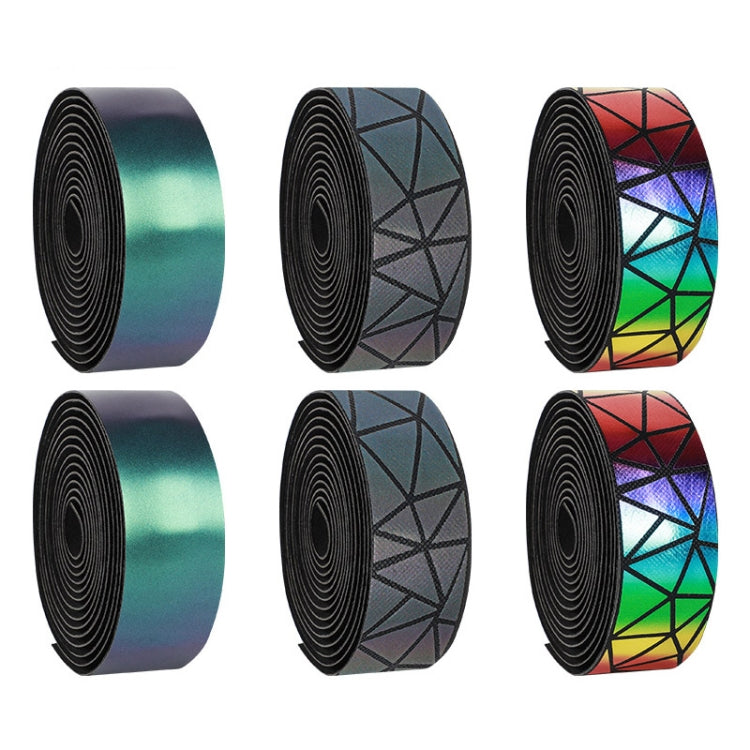 WEST BIKING Bicycle Volorful Handlebar Straps Shock Absorption PU Non-Slip Handlebar Wrap Riding Equipment(Aurora) - Bicycle Grips by WEST BIKING | Online Shopping South Africa | PMc TechLife | Buy Now Pay Later Mobicred