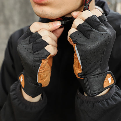 WEST BIKING YP0211196 Half-Finger Shock-Absorbing Anti-Skid Motorcycle Bike Gloves Riding Equipment, Size: M(Black Yellow) - free shipping - PMC Jewellery - Order now!