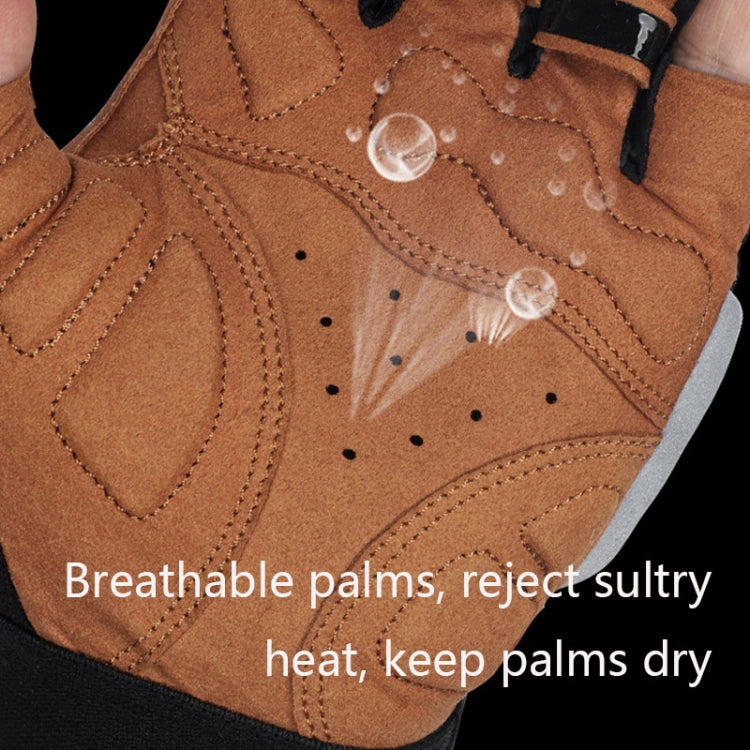 WEST BIKING YP0211196 Half-Finger Shock-Absorbing Anti-Skid Motorcycle Bike Gloves Riding Equipment, Size: M(Black Yellow) - free shipping - PMC Jewellery - Order now!
