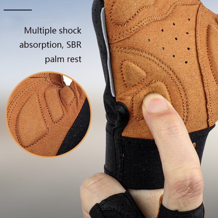 WEST BIKING YP0211196 Half-Finger Shock-Absorbing Anti-Skid Motorcycle Bike Gloves Riding Equipment, Size: M(Black Yellow) - free shipping - PMC Jewellery - Order now!