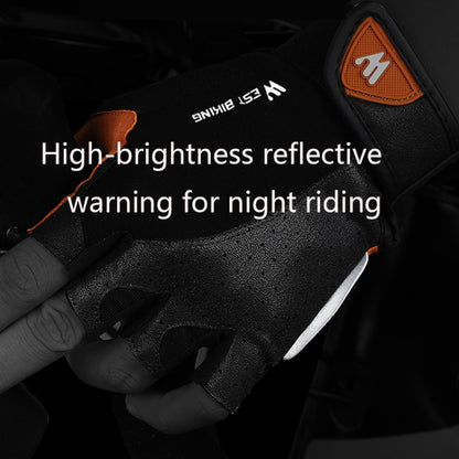 WEST BIKING YP0211196 Half-Finger Shock-Absorbing Anti-Skid Motorcycle Bike Gloves Riding Equipment, Size: M(Black Yellow) - free shipping - PMC Jewellery - Order now!