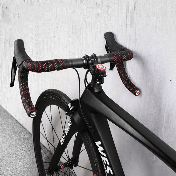WEST BIKING Bicycle PU Non-Slip Handlebar Strap(Red)