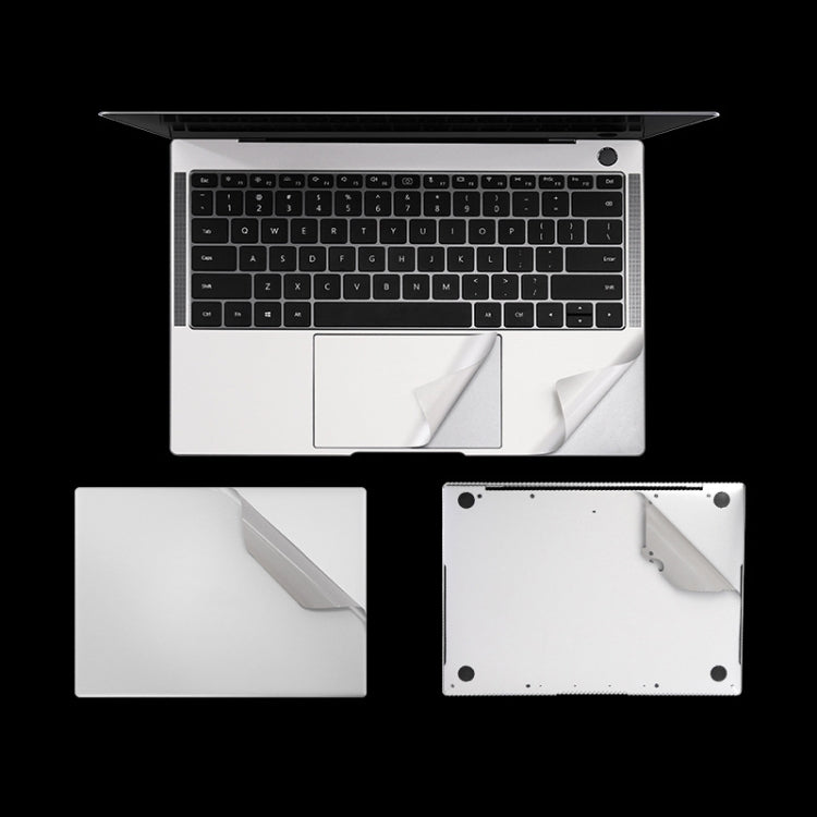 JRC 4 in 1 Computer Upper Cover + Lower Cover + Full Support Sticker + Touch Sticker Film Notebook Shell Protective Film For Huawei Matebook X Pro 2019 / 2020 (Silver) - free shipping - PMC Jewellery - Order now!
