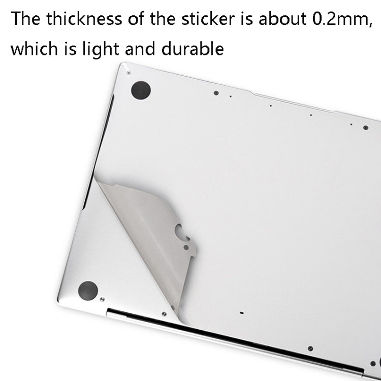 JRC 4 in 1 Computer Upper Cover + Lower Cover + Full Support Sticker + Touch Sticker Film Notebook Shell Protective Film For Huawei Matebook X Pro 2019 / 2020 (Silver)