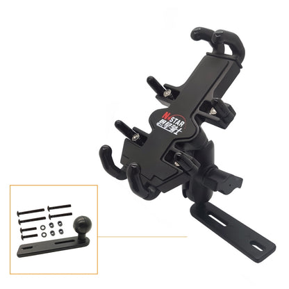 N-STAR NJN001 Motorcycle Bicycle Compatible Mobile Phone Bracket Aluminum Accessories Riding Equipment(With Pump Cover) - free shipping - PMC Jewellery - Order now!