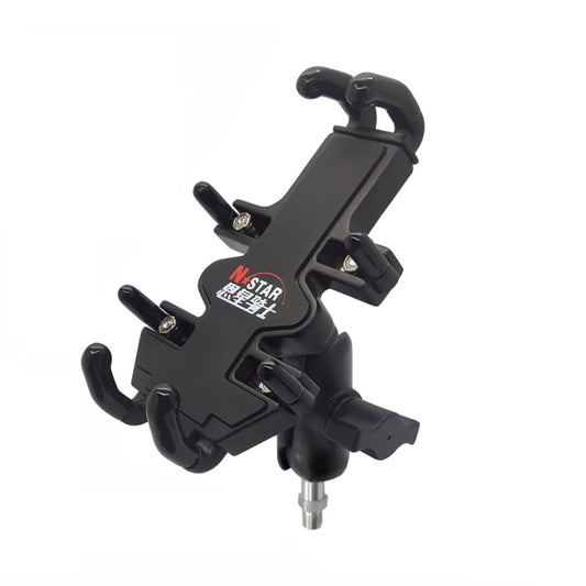 N-STAR NJN001 Motorcycle Bicycle Compatible Mobile Phone Bracket Aluminum Accessories Riding Equipment(With M10 Ball) - free shipping - PMC Jewellery - Order now!