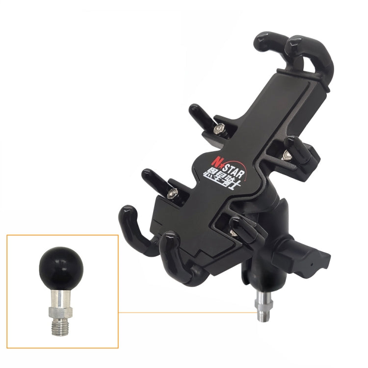N-STAR NJN001 Motorcycle Bicycle Compatible Mobile Phone Bracket Aluminum Accessories Riding Equipment(With M10 Ball) - free shipping - PMC Jewellery - Order now!