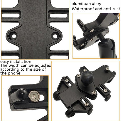 N-STAR NJN001 Motorcycle Bicycle Compatible Mobile Phone Bracket Aluminum Accessories Riding Equipment(With Crooked Ball Head) - free shipping - PMC Jewellery - Order now!