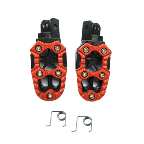 Motorcycle Modified Aluminum Alloy Foot Pedal Accessories(Red)