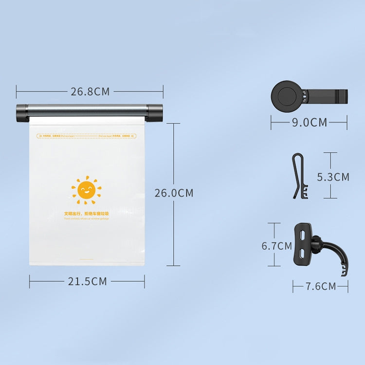 Car Storage Garbage Bag Bracket Car Mobile Phone Tablet Rear Pillow Holder(Titanium Gray) - Car Holders by PMC TechLife | Online Shopping South Africa | PMC TechLife | Buy Now Pay Later Mobicred