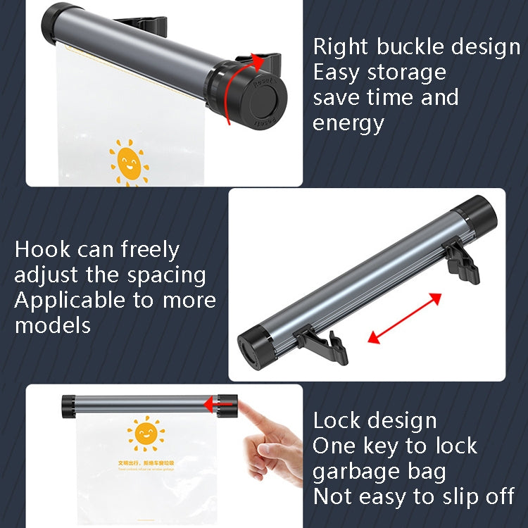 Car Storage Garbage Bag Bracket Car Mobile Phone Tablet Rear Pillow Holder(Titanium Gray) - Car Holders by PMC TechLife | Online Shopping South Africa | PMC TechLife | Buy Now Pay Later Mobicred