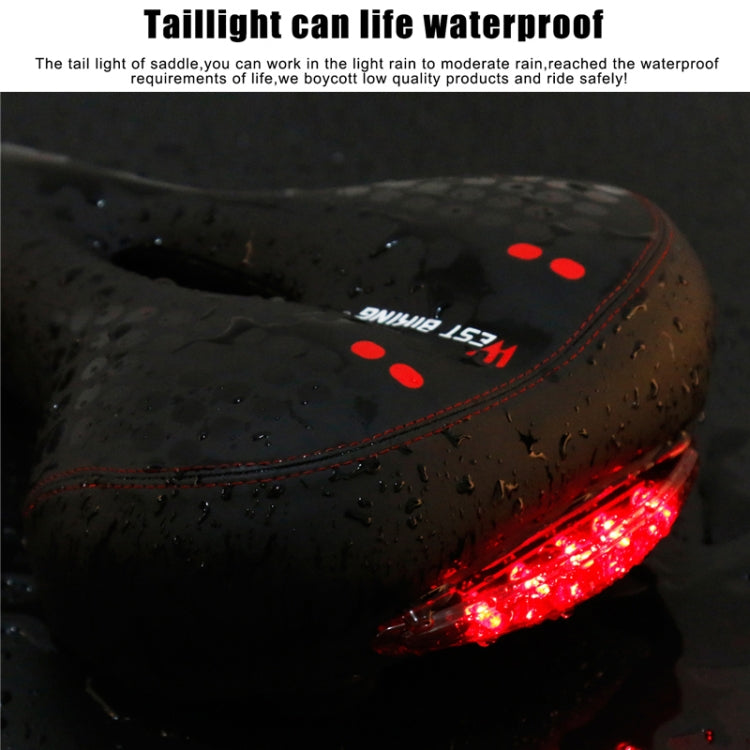 WEST BIKING YP0801083 Bicycle Taillight Thickened Soft And Comfortable Mountain Bike Seat Cushion(Black Blue)