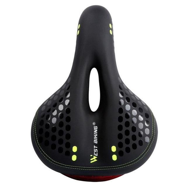 WEST BIKING YP0801083 Bicycle Taillight Thickened Soft And Comfortable Mountain Bike Seat Cushion(Dark Green)