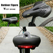WEST BIKING YP0801083 Bicycle Taillight Thickened Soft And Comfortable Mountain Bike Seat Cushion(Dark Green)