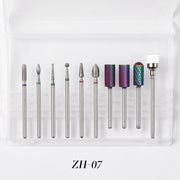 Tungsten Steel Alloy Nail Art Polished Head Set Grinding Machine Drain Brush Dead Polishing Tool, Specification: ZH07