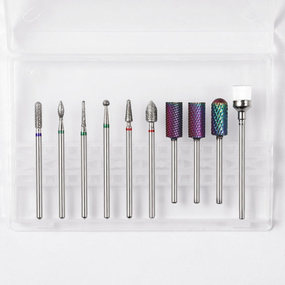 Tungsten Steel Alloy Nail Art Polished Head Set Grinding Machine Drain Brush Dead Polishing Tool, Specification: ZH07