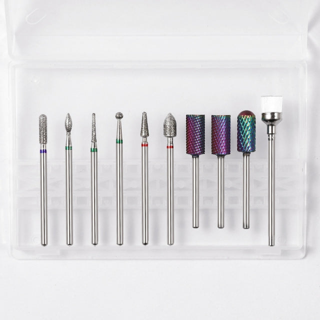 Tungsten Steel Alloy Nail Art Polished Head Set Grinding Machine Drain Brush Dead Polishing Tool, Specification: ZH07