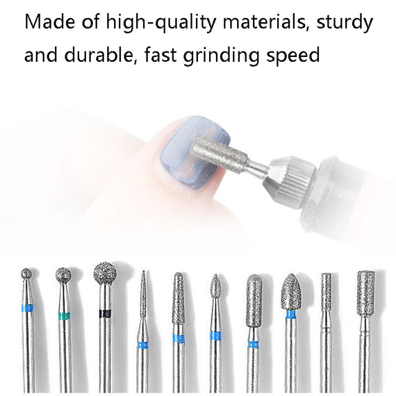 Tungsten Steel Alloy Nail Art Polished Head Set Grinding Machine Drain Brush Dead Polishing Tool, Specification: ZH07