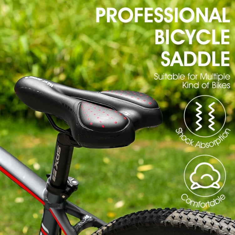 WEST BIKING YP0801086 Silicone Thickened Soft And Comfortable Bicycle Seat(Black Red) - Bicycle Saddle by WEST BIKING | Online Shopping South Africa | PMc TechLife | Buy Now Pay Later Mobicred