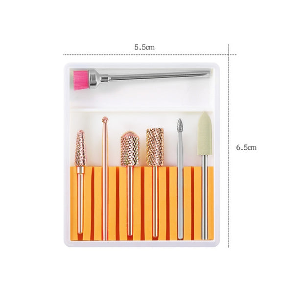Nail Art Ceramic Tungsten Steel Alloy Grinding Heads Set Grinder Polishing Tool, Color Classification: GH-01