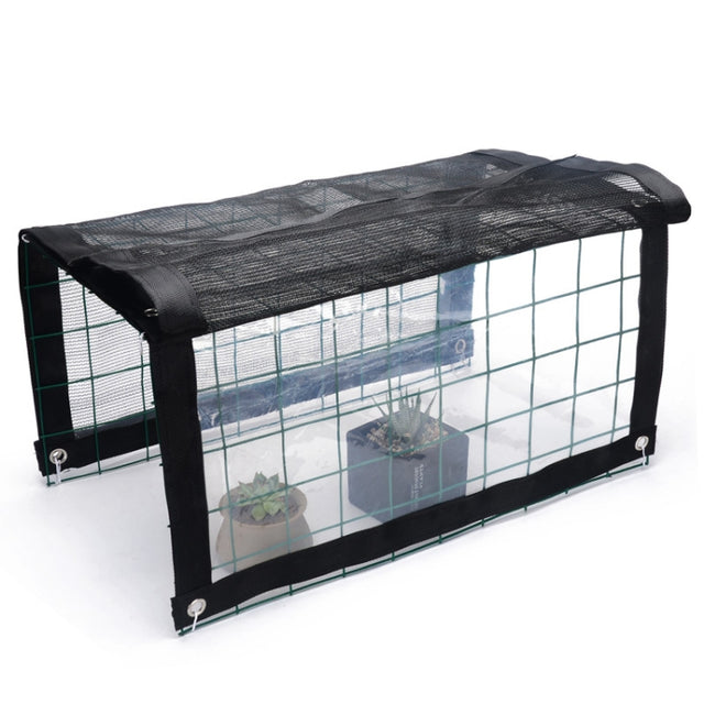 Rainproof Awning Thermal Insulation Round Wire Mesh Flower Stand Sun Shed, Specification: 50x48x36cm
