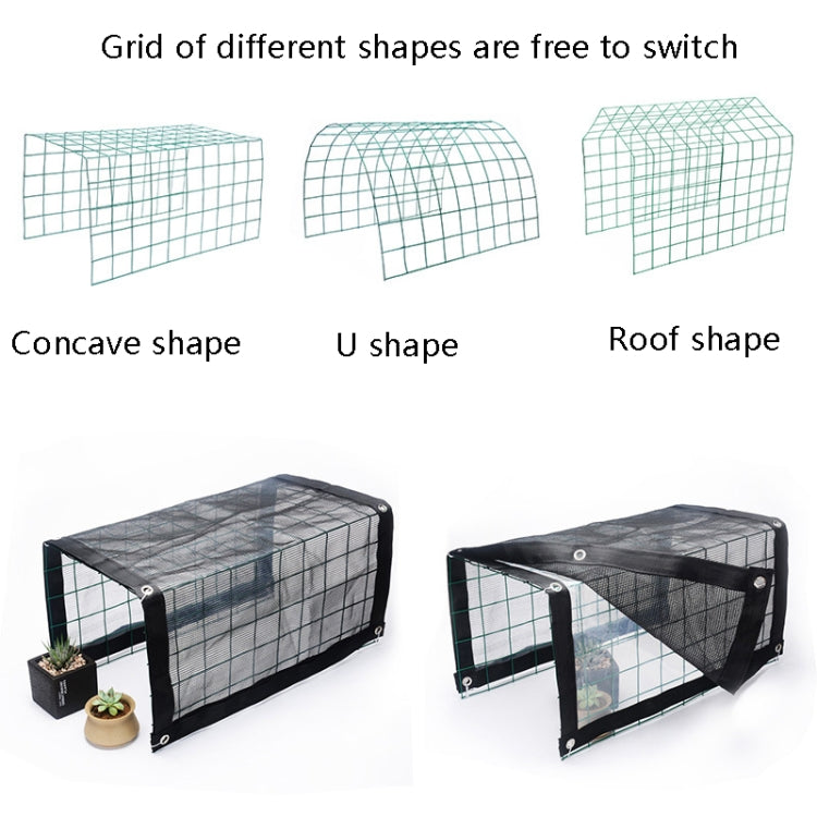 Rainproof Awning Thermal Insulation Round Wire Mesh Flower Stand Sun Shed, Specification: 50x48x36cm - free shipping - PMc TechLife - Order now!