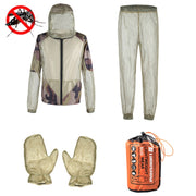 Camping Adventure Anti-Mosquito Bite Suit Summer Outdoor Fishing Breathable Mesh Anti-Mosquito Suit, Specification: Three-piece Full Set(S / M)