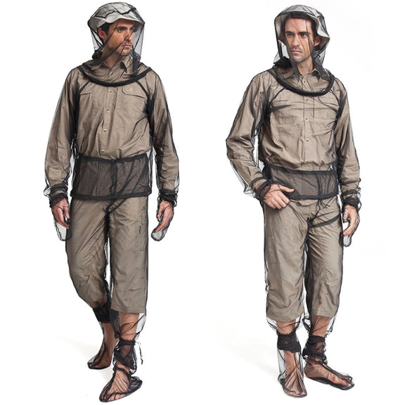 Camping Adventure Anti-Mosquito Suit Summer Fishing Breathable Mesh Clothes, Specification: Four-piece(L / XL)