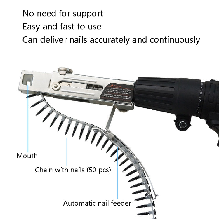 JieLi Chain Belt Screw Converter Electric Screwdriver On Gypsum Board Tool With 50 Chains Strap - Screws by PMC TechLife | Online Shopping South Africa | PMC TechLife