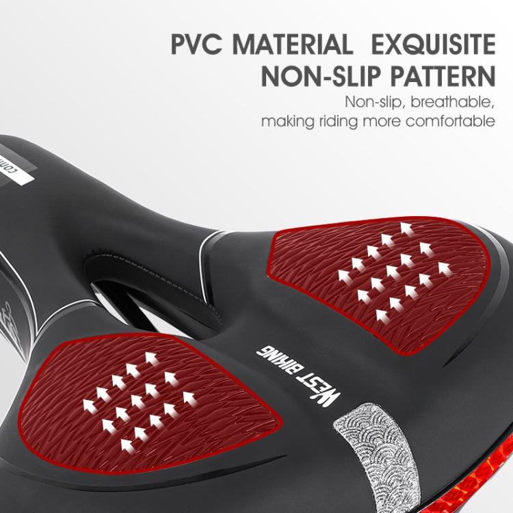 WESTBIKING Mountain Road  Bike Reflective Seat Cushion Soft Comfortable Seat Equipment Accessories, Colour: Casual