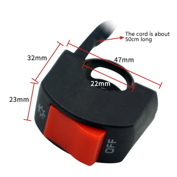 5 PCS Motorcycle Handlebar Tap Switch LED Headlight Break Extinguishing Fire Double Flash Switch(Black Button)