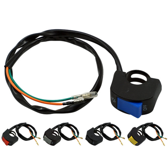 5 PCS Motorcycle Handlebar Tap Switch LED Headlight Break Extinguishing Fire Double Flash Switch(Yellow Btton)