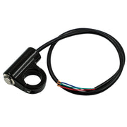 Motorcycle Electric Car Modified Accessories Faucet Handlebar Aluminum Alloy Speaker Large Light Shot Lamp Switch(Blue Light Self-lock Protruding Button 5 Line)