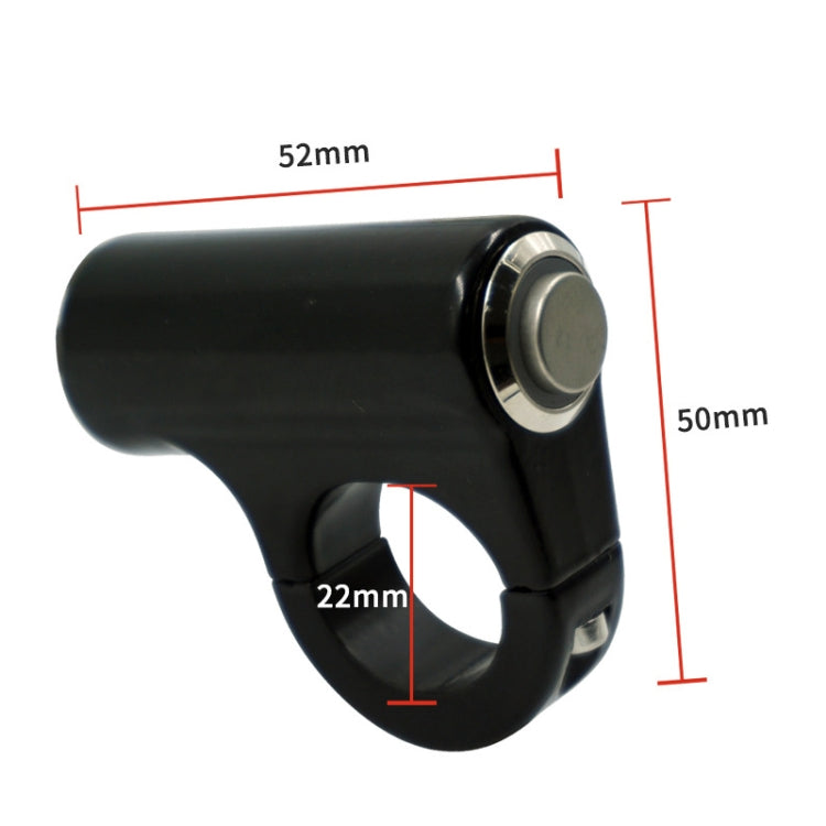 Motorcycle Electric Car Modified Accessories Faucet Handlebar Aluminum Alloy Speaker Large Light Shot Lamp Switch(Self-reset Flat Button 2 Line) - Electrical System by PMC TechLife | Online Shopping South Africa | PMC TechLife | Buy Now Pay Later Mobicred