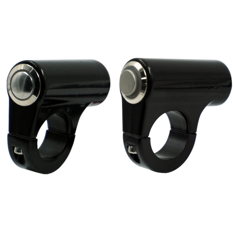 Motorcycle Electric Car Modified Accessories Faucet Handlebar Aluminum Alloy Speaker Large Light Shot Lamp Switch(Self-reset Flat Button 2 Line) - Electrical System by PMC TechLife | Online Shopping South Africa | PMC TechLife | Buy Now Pay Later Mobicred