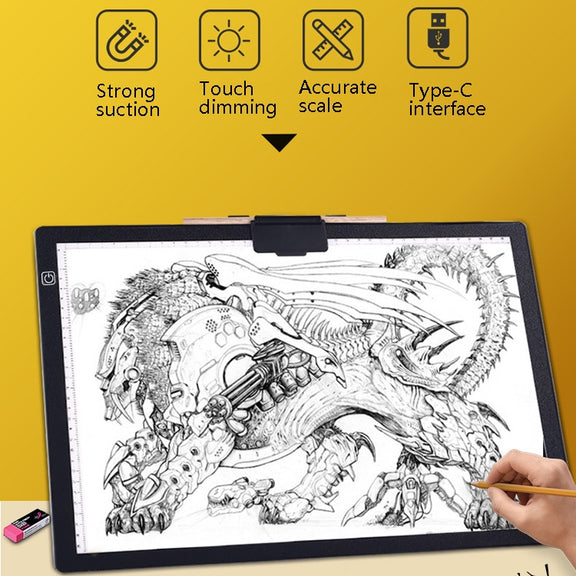 A3-D36 Magnetic Absolute LED Copy Station Soft Eye Protection Edging Calligraphy Copy Of The Painting Plate