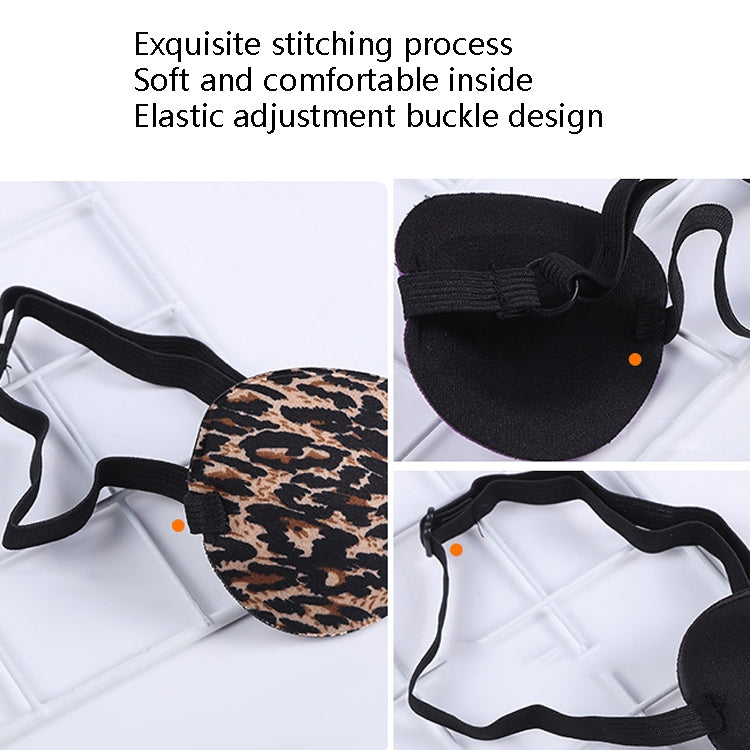 2pcs One-Eyed Dragon Pirate Makeup Eye Mask Children Groove Amblyopia Strabismus Full Cover Single Eye Mask(Leopard) - free shipping - PMC TechLife - Order now!