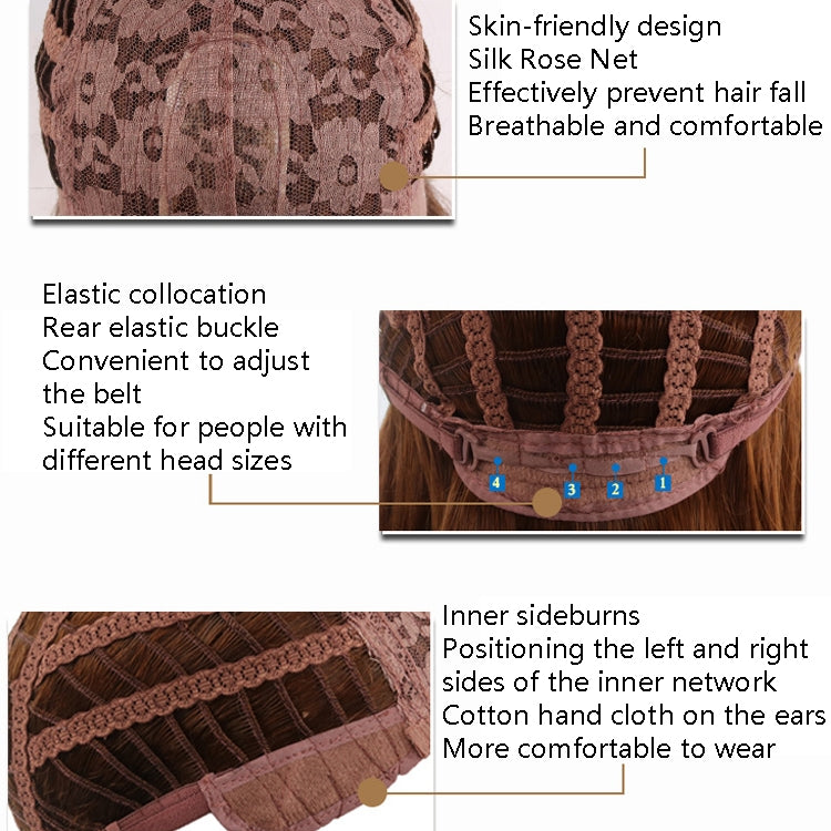 Ladies Fluffy Short Curved Head Set Chemical Fiber Wig(Black) - free shipping - PMC TechLife - Order now!