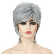 Short Hair Female Wigs Fluffy Fiber Set(Silver White) - free shipping - PMC TechLife - Order now!