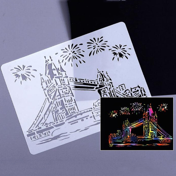 Tower System (5pcs / Set) Construction Series Painting Template Theme City A4 Label Template