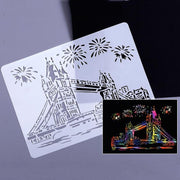 1 Paris Tower Construction Series Painting Template Theme City A4 Label Template