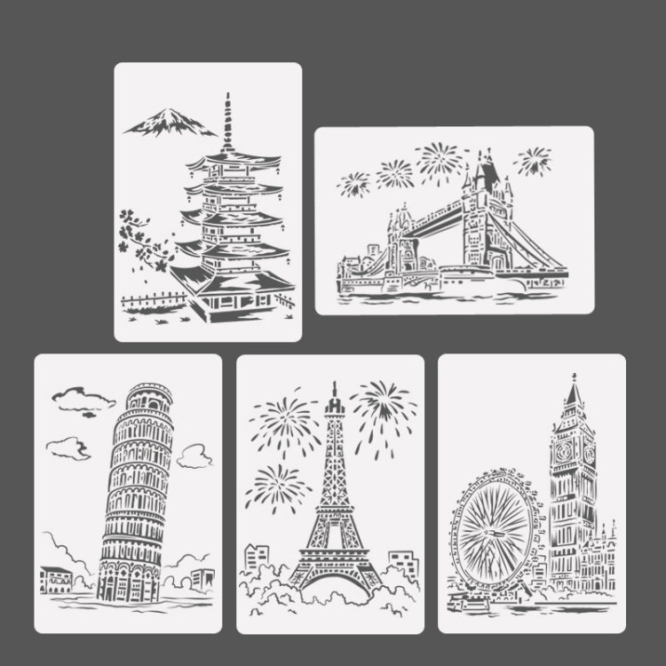3 Pisa Tower Construction Series Painting Template Theme City A4 Label Template