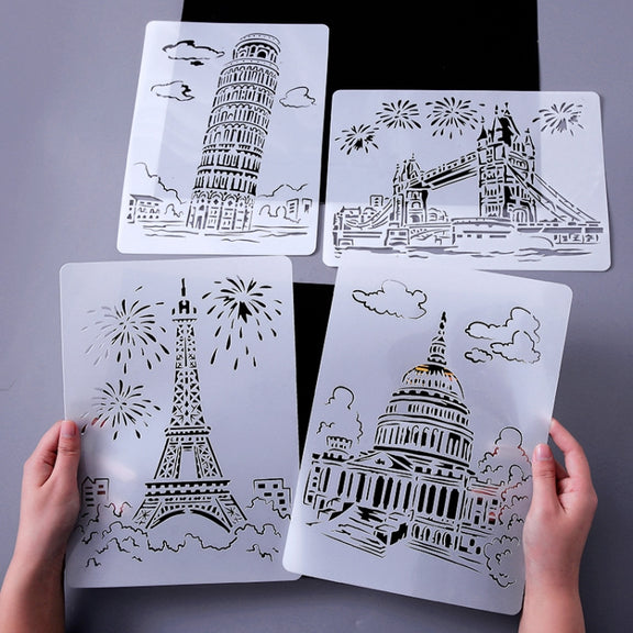 4 Big Ben Construction Series Painting Template Theme City A4 Label Template