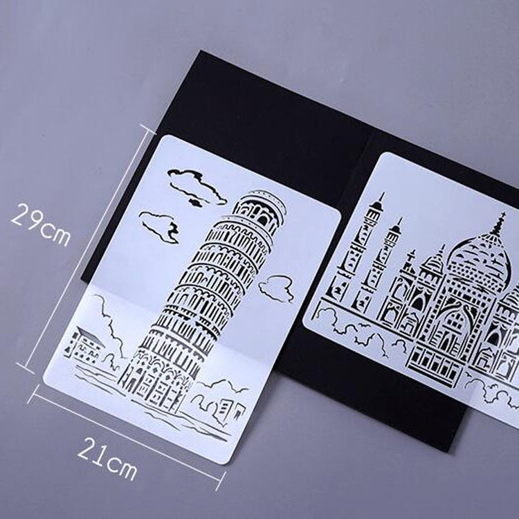 5 Taj Mahal Construction Series Painting Template Theme City A4 Label Template