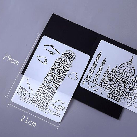 6 White House Construction Series Painting Template Theme City A4 Label Template