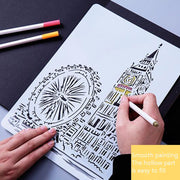 6 White House Construction Series Painting Template Theme City A4 Label Template