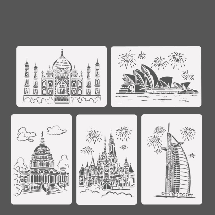 10 Sailing Hotel Construction Series Painting Template Theme City A4 Label Template