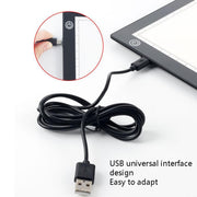 Copy Station Anime Drain Station LED Copy Board With Magnetic Suction Light Board Drawing Plate With USB Cable, Specification: A4 3 Gear Dimming (Black)