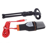 SF-666 Computer Voice Microphone With Adapter Cable Anchor Mobile Phone Video Wired Microphone With Bracketcket, Colour: Black